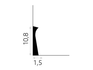 Σοβατεπί από polyforce πλαστικό Skirting board QS004